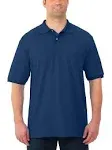 Jerzees Mens SpotShield Stain Resistant (Short & Long Sleeve) Polo Shirt, Short Sleeve - Royal Blue, Large US