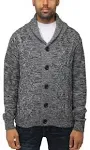 X-Ray Men's Cable Knit Shawl Collar Cardigan