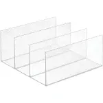 mDesign Plastic Purse/Handbag Organizer - Closet Divided Storage for Bags, Clutches, Wallets, Wristlets - Space-Saving Bedroom and Cabinet Organization - Lumiere Collection - 2 Pack - Clear