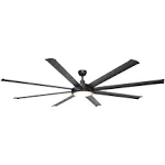 Parrot Uncle Ceiling Fan 75&#034;x18.54&#034; Integrated LED 8-Blade Black w/Light+Remote