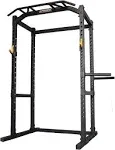 POWERTEC Workbench Power Rack and Squat Rack, Home Gym Equipment, 1000 lbs Max Load - Durable Strength Training Equipment with Multi-Grip Bar, Dip