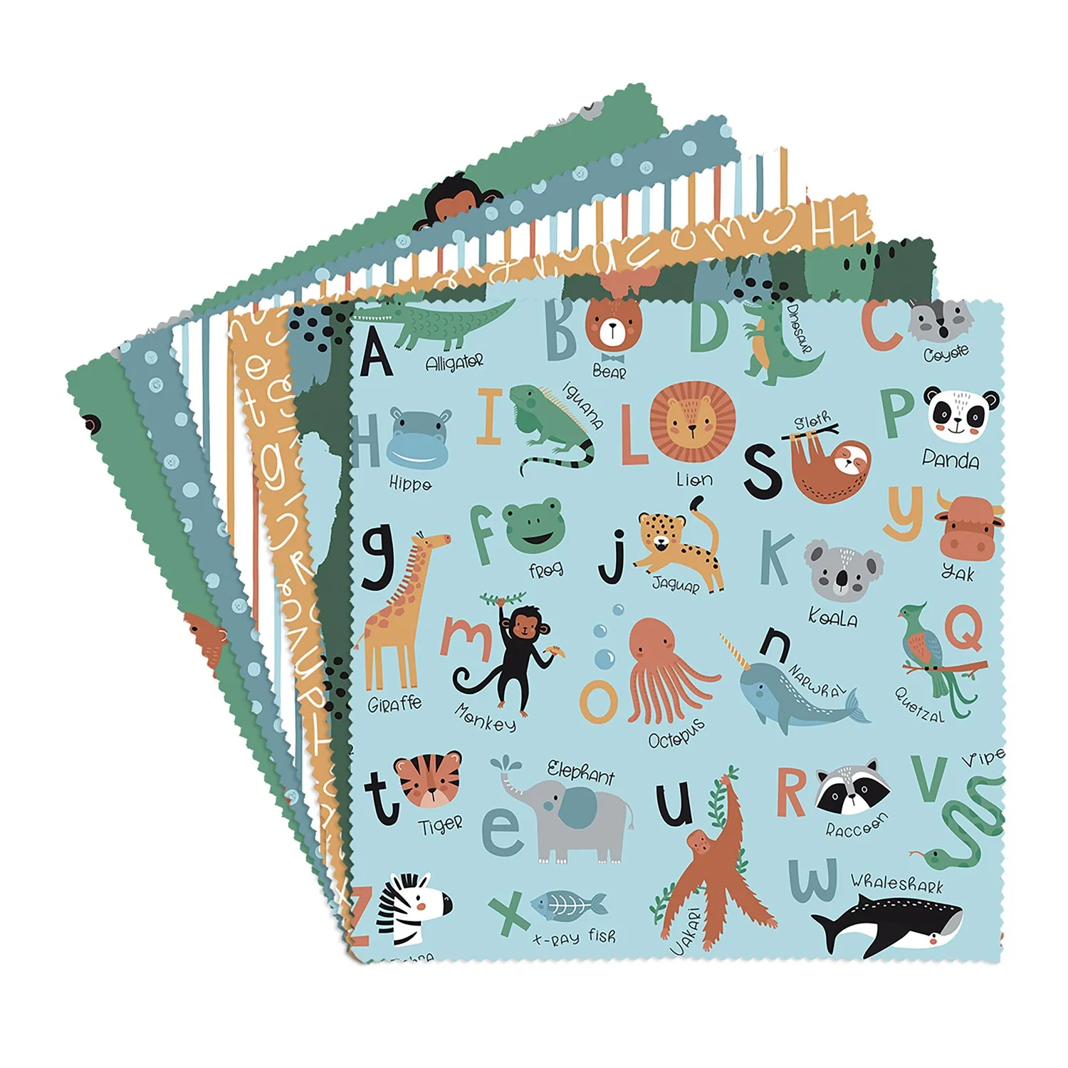 Dani Mogstad Alphabet Zoo 10" Stacker 42 10-inch Squares Layer Cake Riley Blake Designs 10-14090-42