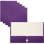 Better Office Products Two Pocket Portfolio Folders, 50-Pack, Purple, Letter Size Paper Folders, by 50