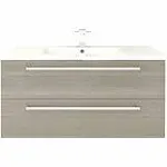 Cutler Kitchen And Bath Aria 36  Wall Hung Bathroom Vanity 2 Drawers With Top FV ARIA36