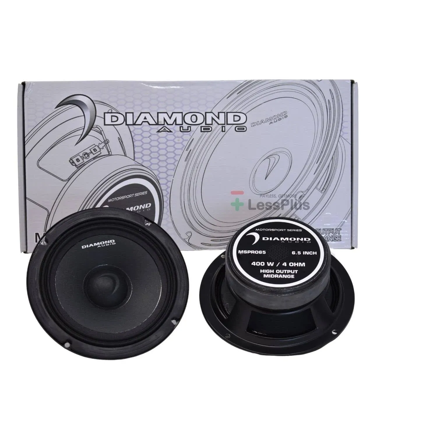 Diamond Audio MSPRO65 High Output 6.5” Pro Motorsports Speakers Pair, 200W RMS