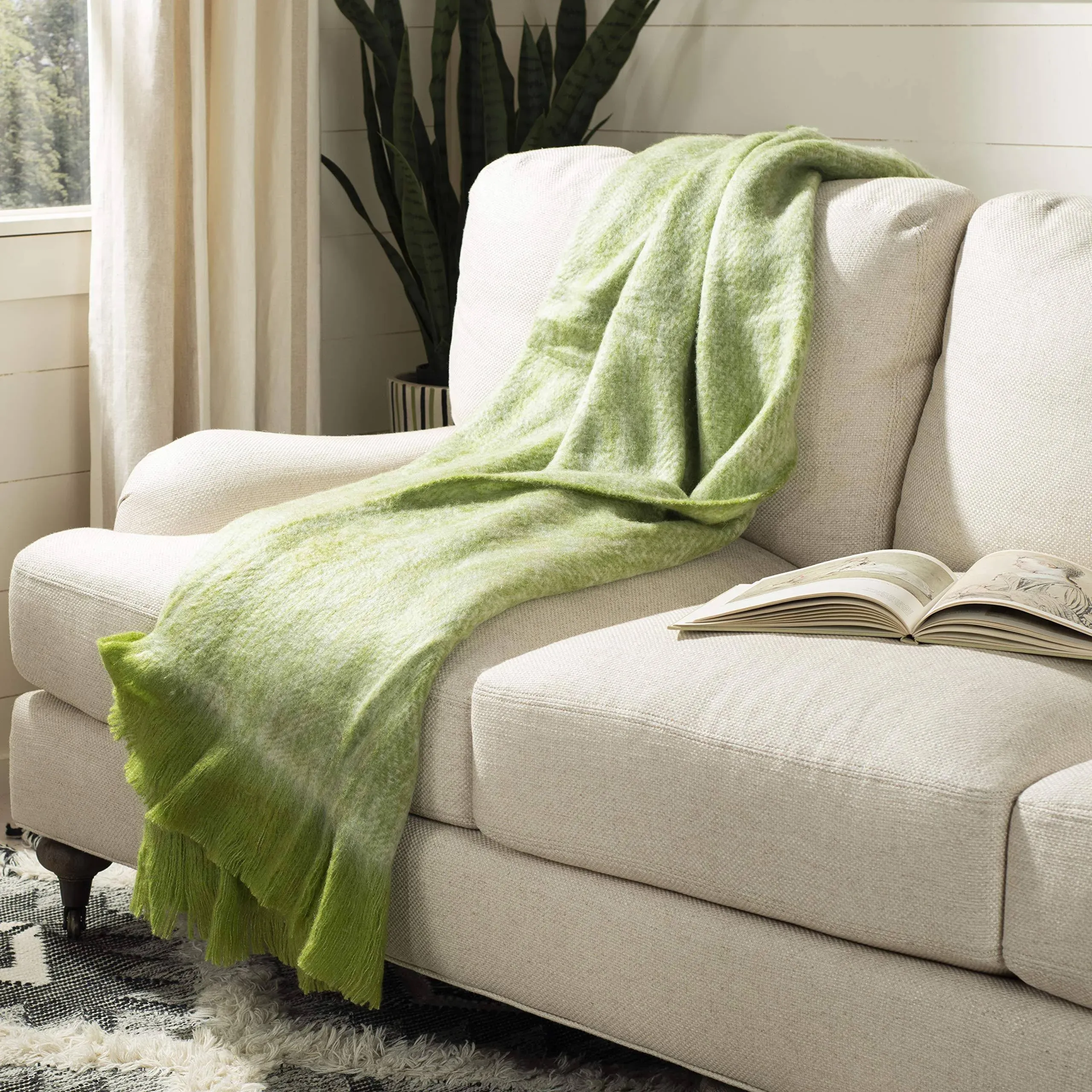 Lonny Throw, Green, Thr607A-5070 - Contemporary - Throws - by Bison Commerce | Houzz