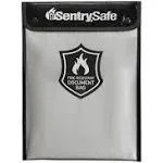 SentrySafe Fire and Water Resistant Bag with Zipper for Documents, 1.5" x 11" x 15", FBWLZ0