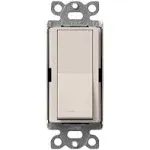 Lutron Claro On/Off Switch, 15-Amp, Single-Pole, SC-1PS-TP, Taupe