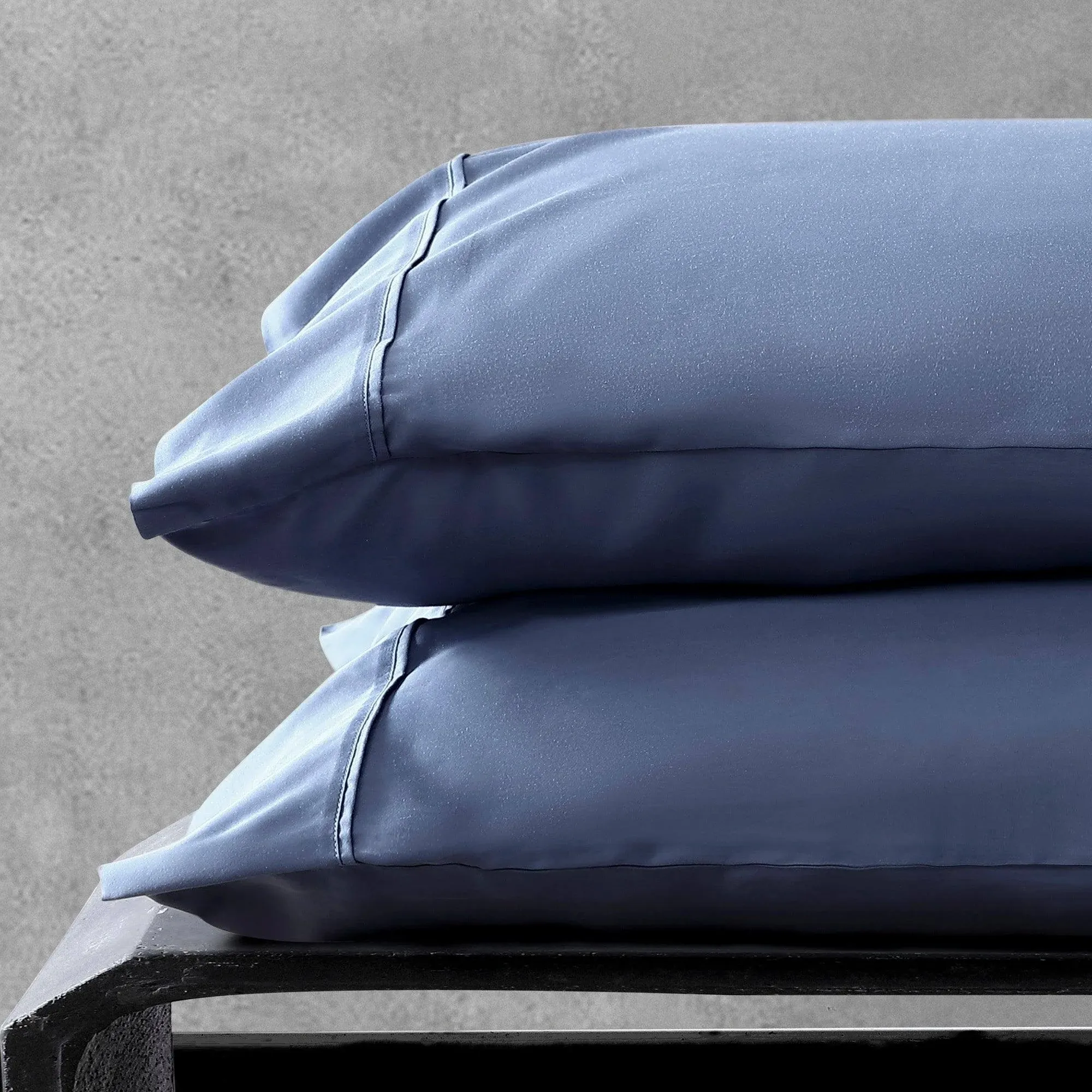 Valeron Tencel Modal Sateen Pillowcase Set - Navy - Standard