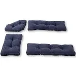 Greendale Home Fashions Hyatt 4-Piece Kitchen Nook Polyester Cushion Set, Cobalt