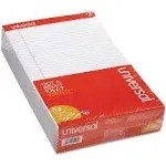 Universal Perforated Ruled Writing Pads Wide-Legal Rule