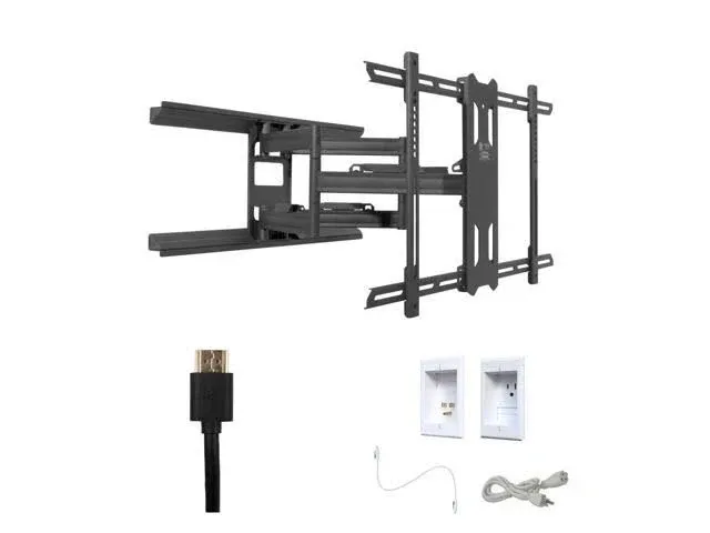 Kanto PDX680 Tv Mounting package W/ Single outlet thru wall power kit