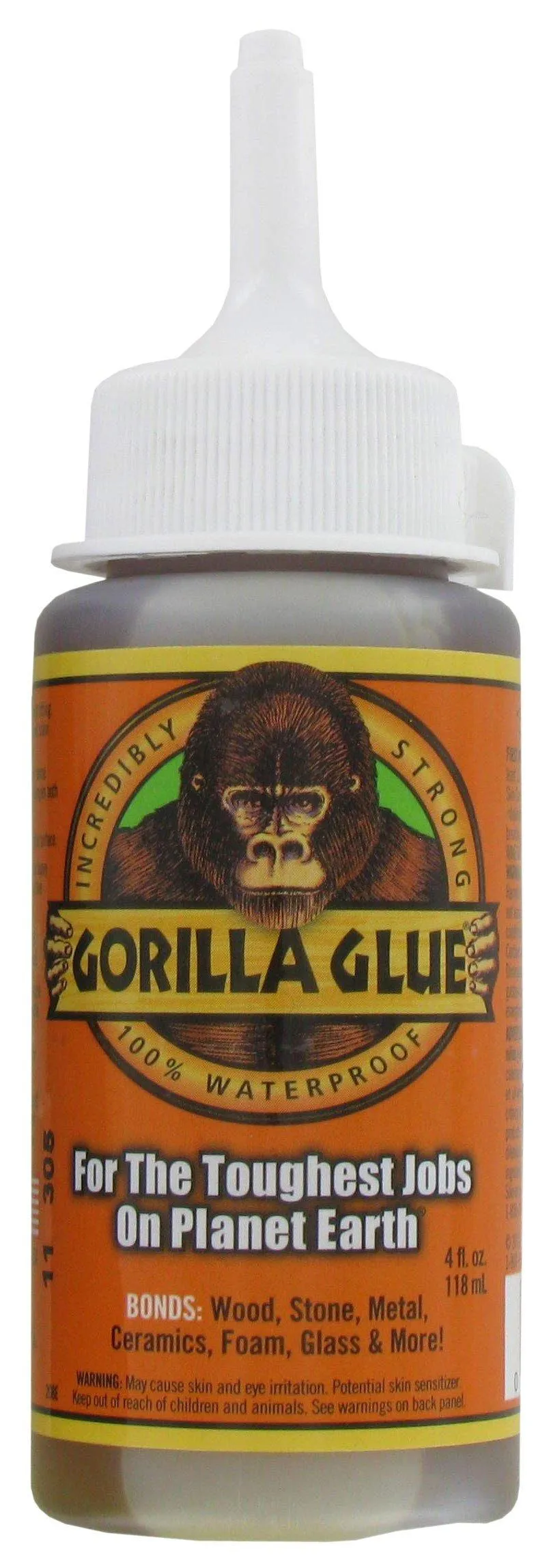 Gorilla Glue 5000501 4 Pack 0.42 oz. Gorilla Glue Minis, Light Tan