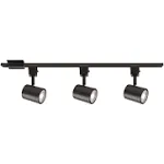 Charge 3-Light LED Track Light Kit Black