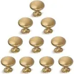 Goldentimehardware 10 Pack-Kitchen Cabinet Knob Gold,Antique Brass Drawer Knob,Champagne Bronze Cabinet Knobs,1-1/5 Diameter