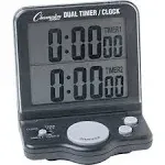 Champion Sports Dual Timer, Black, 4-1/2 in W X 5 in H