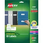 Avery Removable Laser/Inkjet ID Labels, 6460, Organization, 1" x 2 5/8", White, Pack Of 750