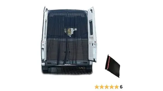 Rear Door Magnetic Vans Screen for Sprinter Camper and Other Campervans, Easy Install, Magnetics on All Four Sides for Van Life Essentials, Zipper Closure, 83"(H) x 63"(W)