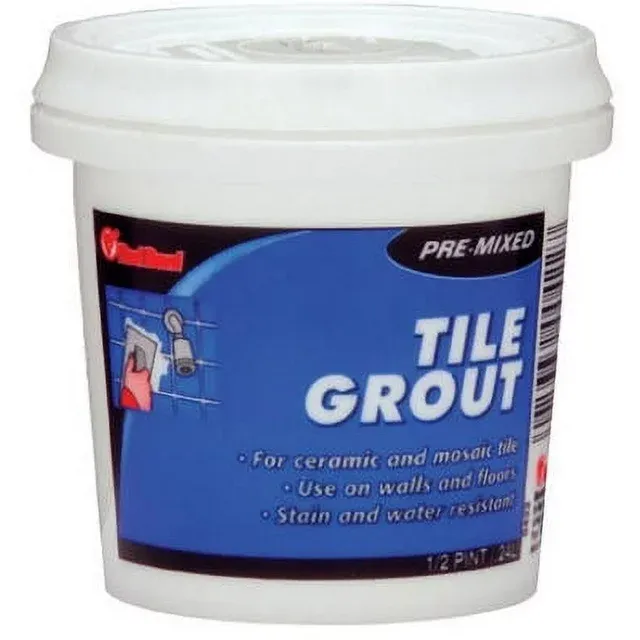 Red Devil Pre-Mix Tile Grout, White - 0.5 pint cup