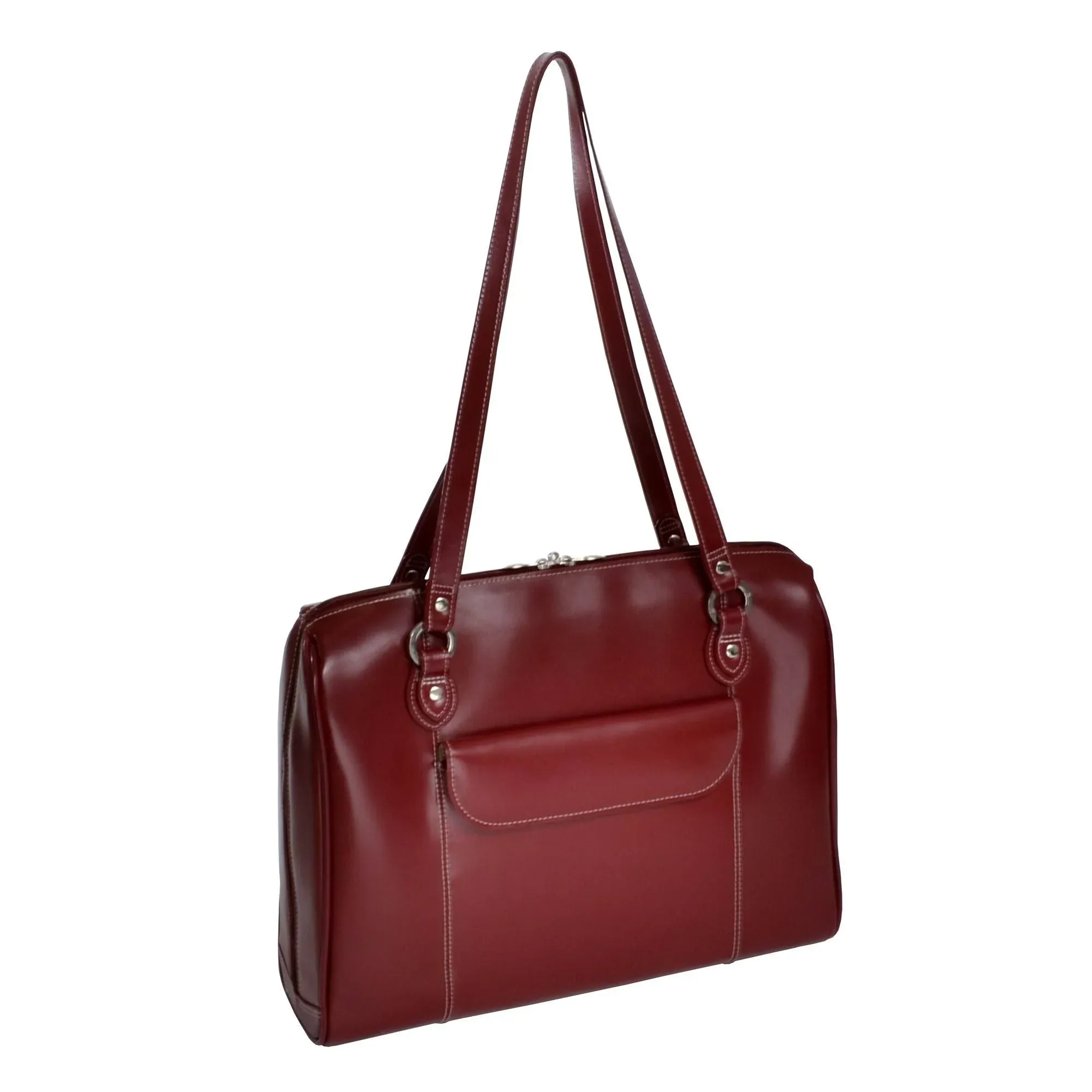 McKlein W Series, GLENVIEW, Genuine Cowhide Leather, Ladies' Laptop Briefcase, Red (94746)