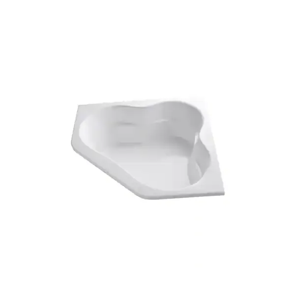 Kohler K-1161-0 5 ft. Drop-In Acrylic Soaking Bath Tub with Center Drain White