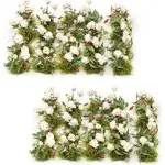 Warmtree 40 Pcs Flower Cluster Flower Vegetation Groups Grass Tufts Miniature Static Scenery Model for DIY Architecture Building Model