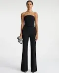 A.L.C. Kate Strapless Belted Twill Jumpsuit