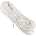 FUNSUEI 328 Feet #8 Sash Cord, 1/4 Inch Cotton Sash Cord, White Sash Cord for Window, Clotheslines, Decoration, Tie Down, Camping