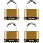 Heavy Duty Weatherproof Combination Lock, 4-Pack Outdoor Combo Lock,Resettabl<wbr/>...