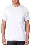 Hanes Men's 2 Pack Short-Sleeve Pocket Beefy-T Medium White