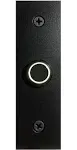 ModTX Modern LED Doorbell in Black Aluminum, Countersunk Screw, White LED, Flat Black