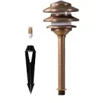 Lumen Logic 12V Brass Pagoda Path Light 4-Pack