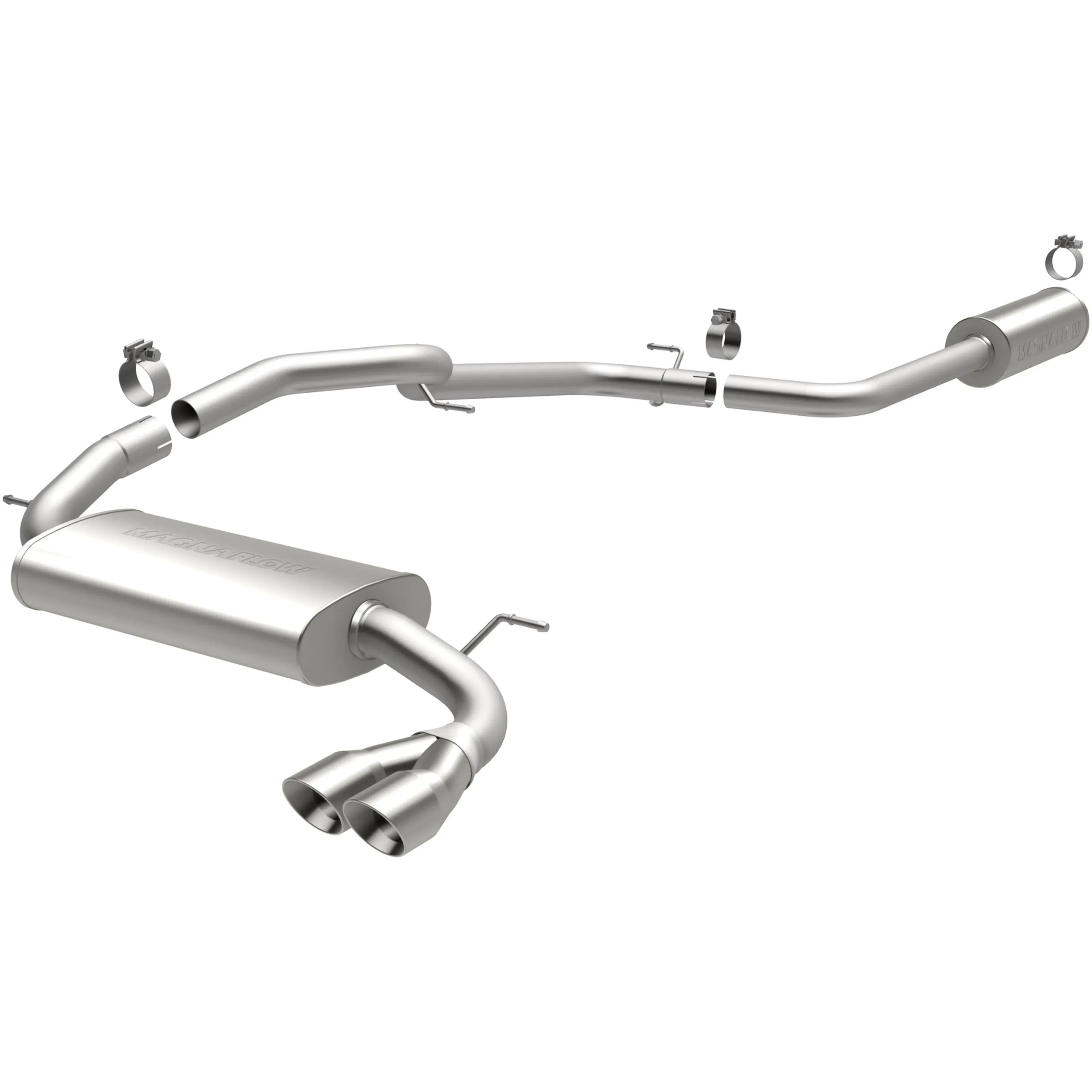 MagnaFlow 12 Ford Focus L4 2.0L HB Single Straight P/S Rear Exit Stainless Cat Back Perf Exhaust