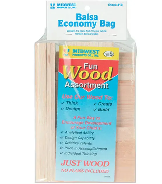 Midwest Products Project Woods Balsa Economy Bag