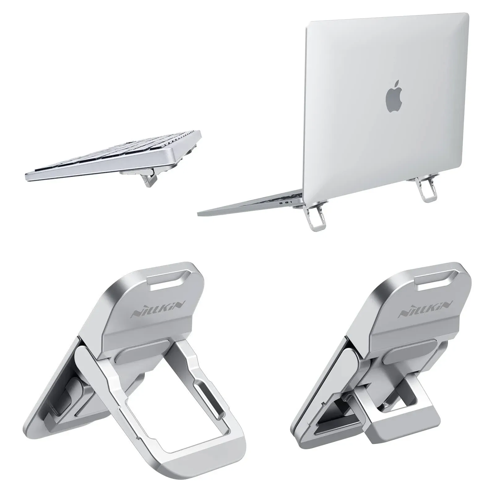 Computer Keyboard Stand for Desk with 3 Adjustable Angles, 2PCS Laptop Stand ...