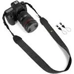 Camera Strap Black Canvas Neck Shoulder Strap with Quick Release Buckles for