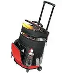 Travel5.0 Deluxe Ripstop Beach Picnic Rolling Cooler with Wheels, Red