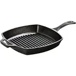 Lodge L8SGP3 Cast Iron Square Grill Pan, Pre-Seasoned, 10.5-inch