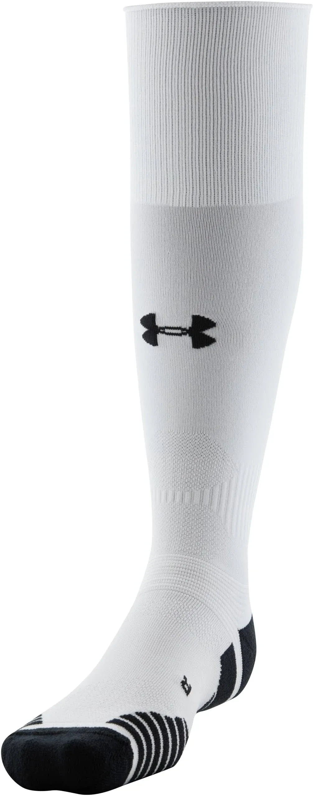 Under Armour, UA Soccer Over the Calf Socks, Athletic White, Mens Size 8.5-13