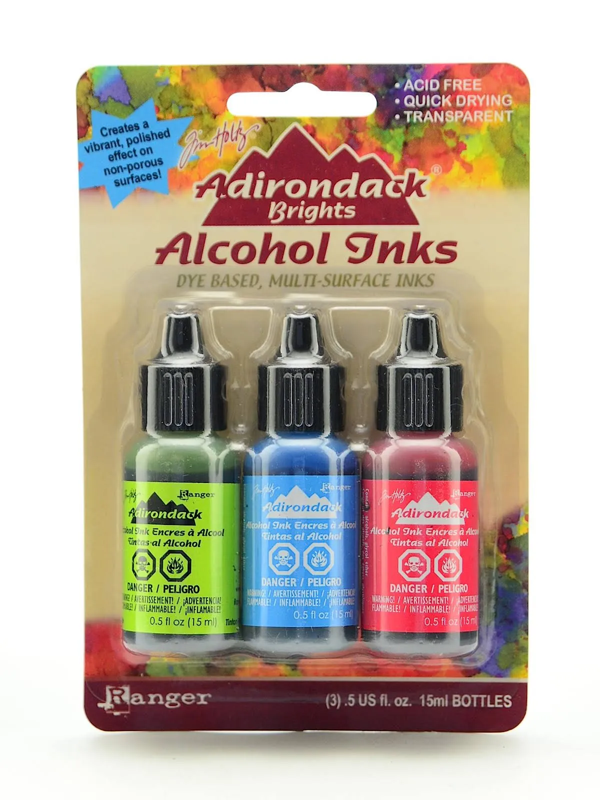 Ranger TAK-B-25962 Adirondack Brights Alcohol Ink 1/2-Ounce 3/Pkg, Dockside Picnic