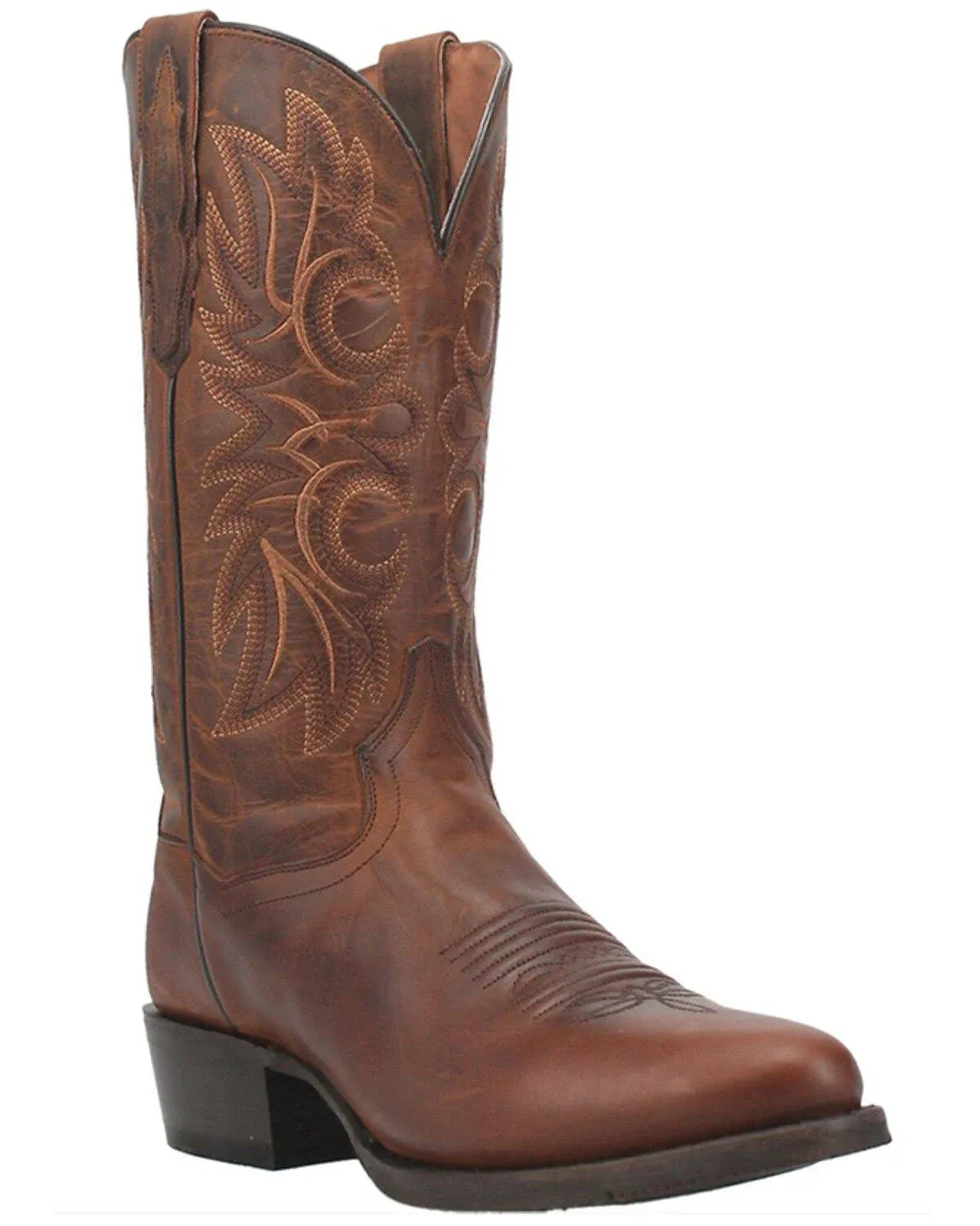 Dan Post Mens Cottonwood Embroidered Round Toe Casual Boots Mid Calf - Brown