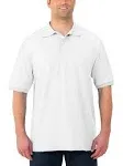 Jerzees Men's SpotShield Short Sleeve Polo Shirt, Size: Large, White