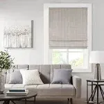 Galen 64" Basketweave Cordless Roman Shade Taupe