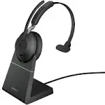 Jabra Evolve2 65 Mono Wireless On-Ear Headset (Microsoft Teams, USB Type-A, Black 26599-899-999