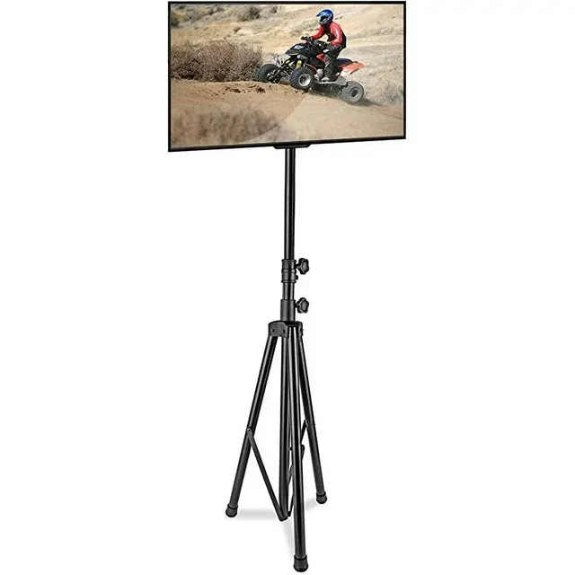 Pyle LCD Flat Panel TV Tripod, Portable & Foldable TV Stand, Fits LCD LED Flat Screen TV Up To 60"