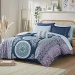 Intelligent Design - Loretta Comforter and Sheet Set - Navy - Twin XL