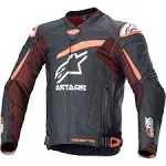 Alpinestars GP Plus R V4 Rideknit Leather Jacket - 50 / Black/Red Fluo/White