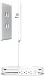 Sleek Socket Ultra-Thin Electrical Outlet Cover with 3 Outlet Power Strip and Cord Management Kit, 3-Foot, Standard Size