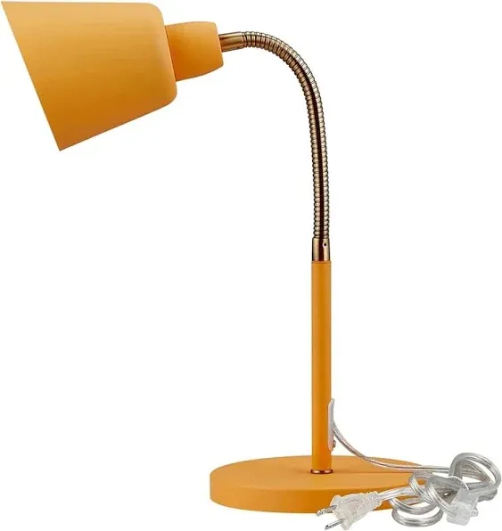 Globe Electric 30289 15" Desk Lamp, Matte Sage Green, Matte Gold Arm, Pivoting Shade, in-Line On/Off Rocker Switch, Home Décor, Lamp for Bedroom, Home Office Accessories, Desk Lamps for Home Office