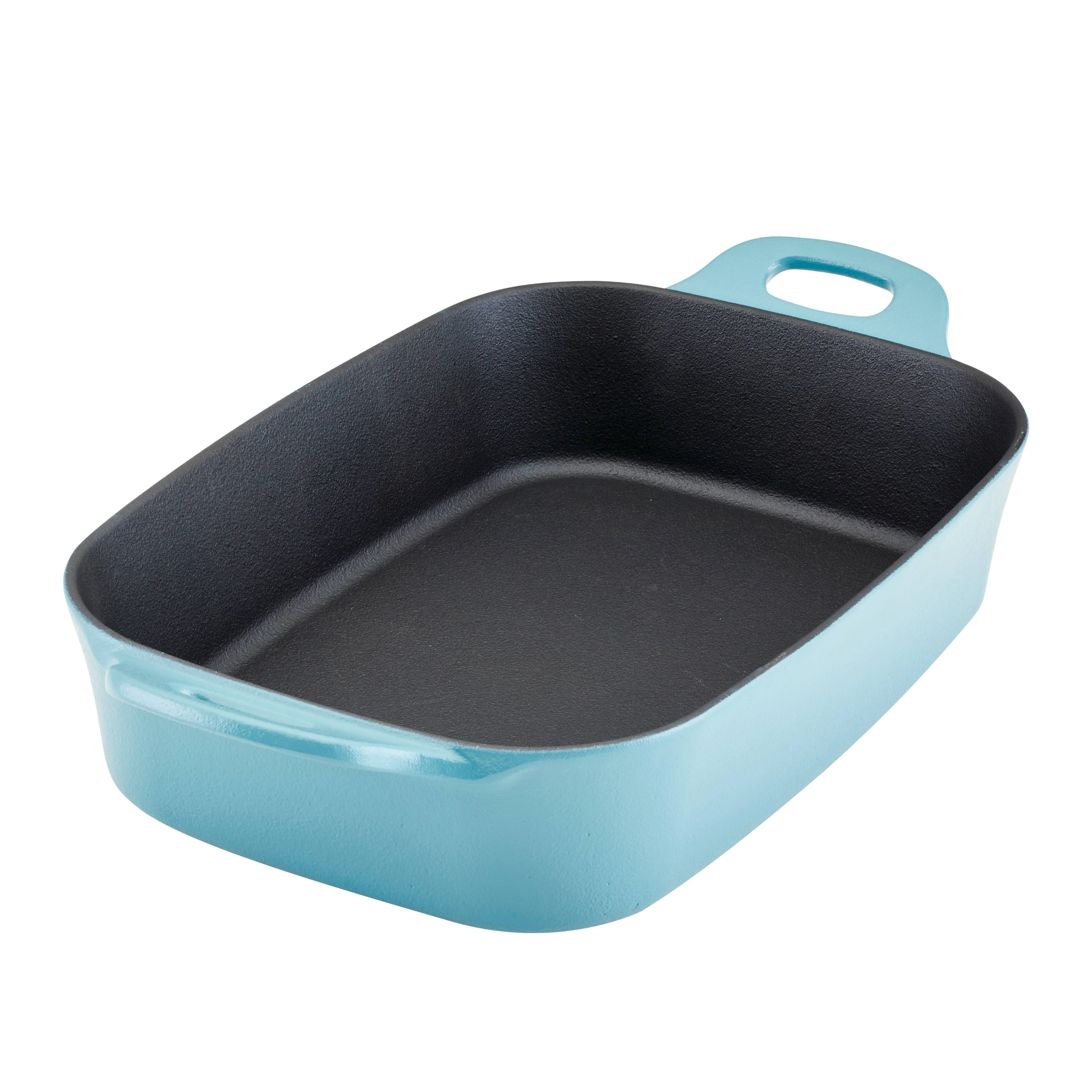 Rachael Ray 9" x 13" Nitro Cast Iron Roasting Pan Agave Blue